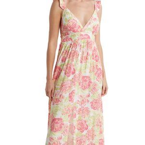 Maaji Chintz Floral Zinna Cover-Up Dress in Pink Multi
